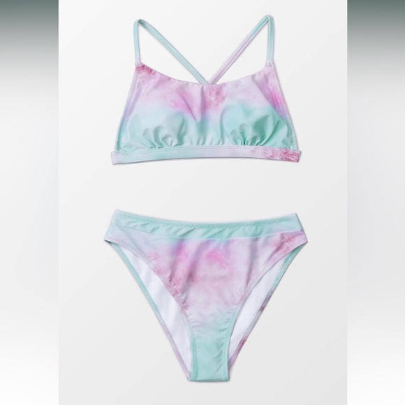 Tie Dye High Wasted Bathing Suit - Picture 4 of 8